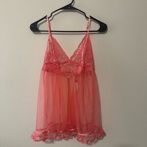 NWT Y2K vintage Victoria’s Secret lace babydoll top size small coquette preppy